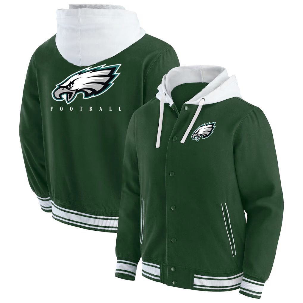 Men 2026 NFL Philadelphia Eagles  jacket hoodie Green 012->detroit lions->NFL Jersey